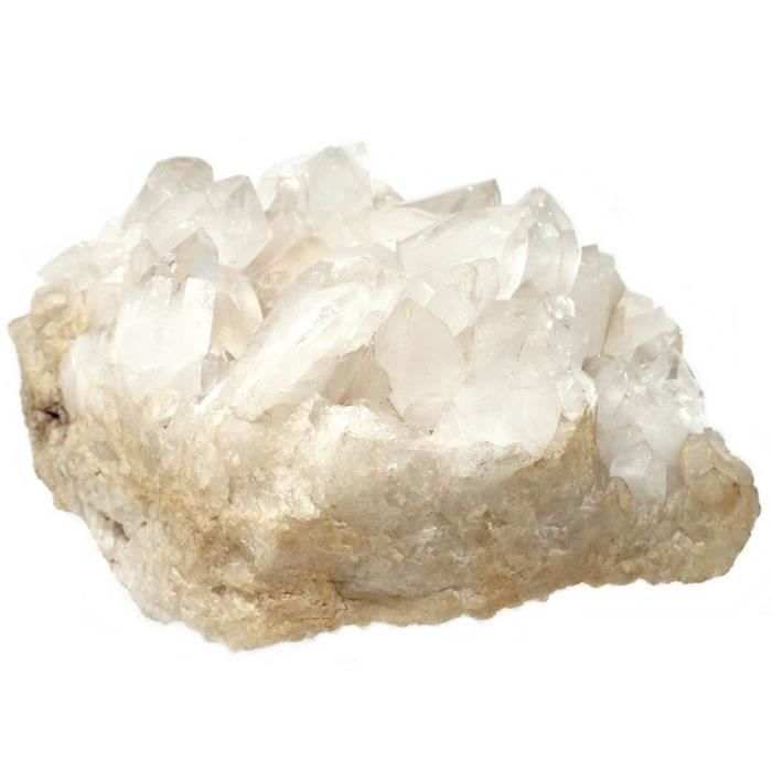 Pierre quartz minéral diagonale 20cm beige. [AB9470]