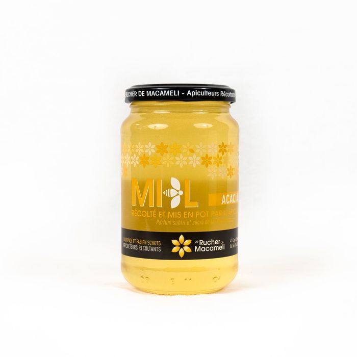 Miel d'Acacia - Monts du Lyonnais - Rhône Alpes - Le Rucher de Macameli - pot 500g