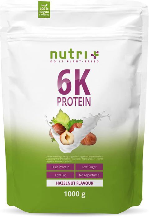 NUTRI-PLUS SHAPE & SHAKE 6K PROTEIN - Poudre de protéines végétaliennes - NOISETTE - PROTEINES - 1000g