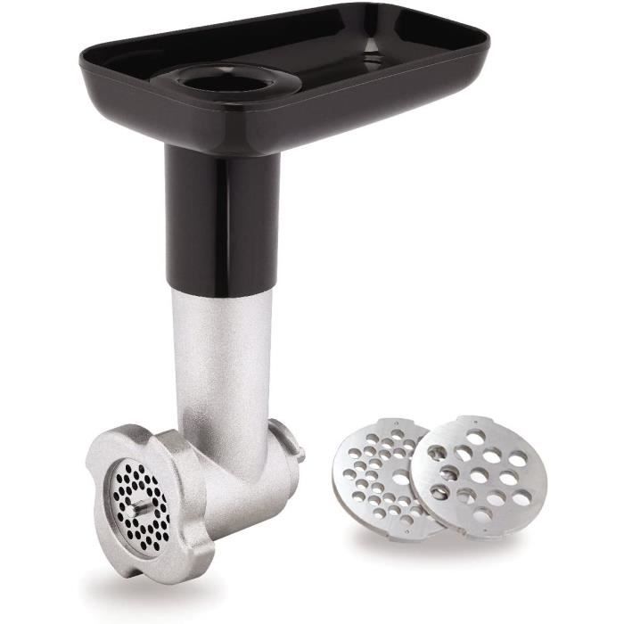 Moulinex Hachoir à Viande XF631BB1 Accessoire Masterchef Gourmet Officiel Hacher Gros ou Fin Compatible avec Tous les Robots Pâtissi