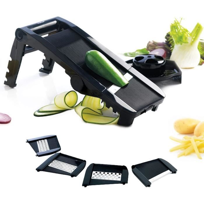 MASTRAD – Mandoline Multilames – 3 Râpes et 5 Lames Acier Inoxydable – Facile D&rsquoutilisation – Confort & Sécuri32
