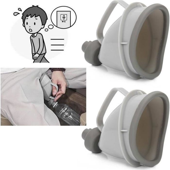 Zerone Pot d'urinoir Voiture en plein air voyage portable en plastique mâle femelle urinoir uriner pipi pot de toilette (2 pièces)