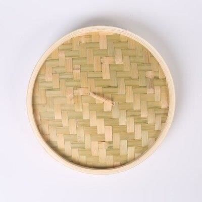 Cuiseurs vapeur,Panier de snacks en bambou,cuiseur vapeur pour le poisson,riz,légumes,outils de - Type 18CM Lid