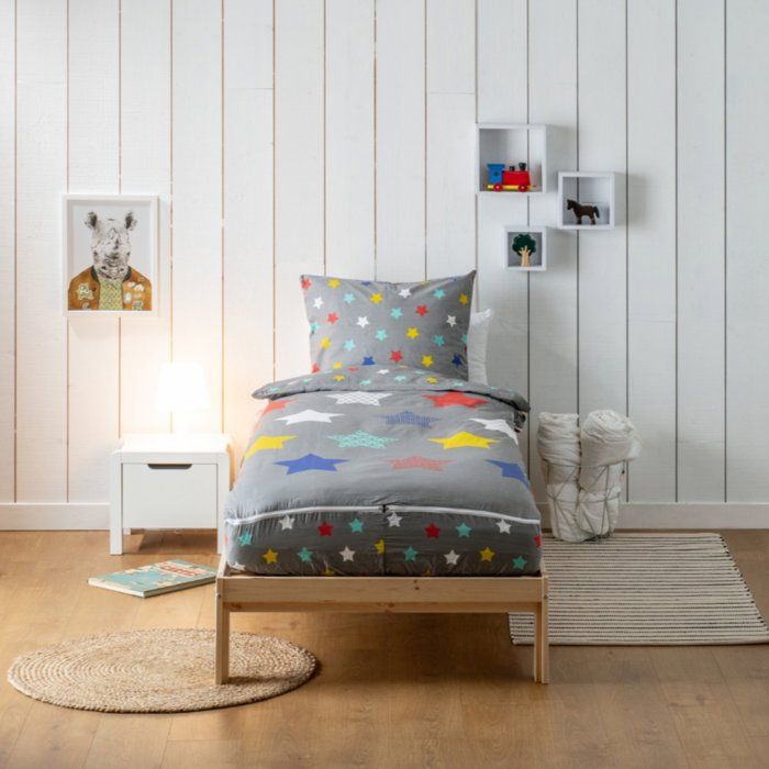 BLEU CALIN Le Rechange Caradou Stars - Couchage tout-en-un pour enfant - Sans couette - 90x190cm