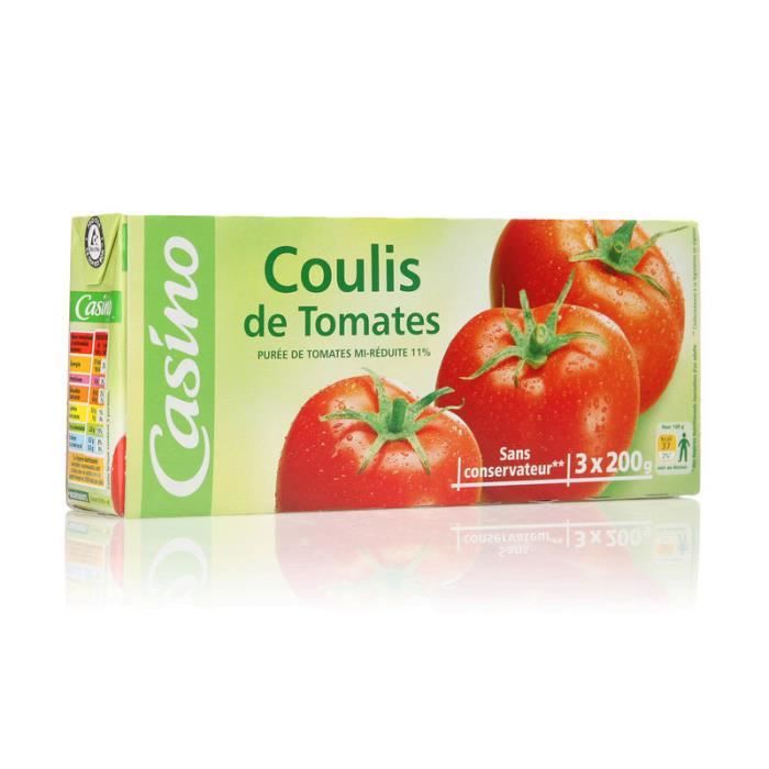 CASINO Coulis de tomate - 3x200 g