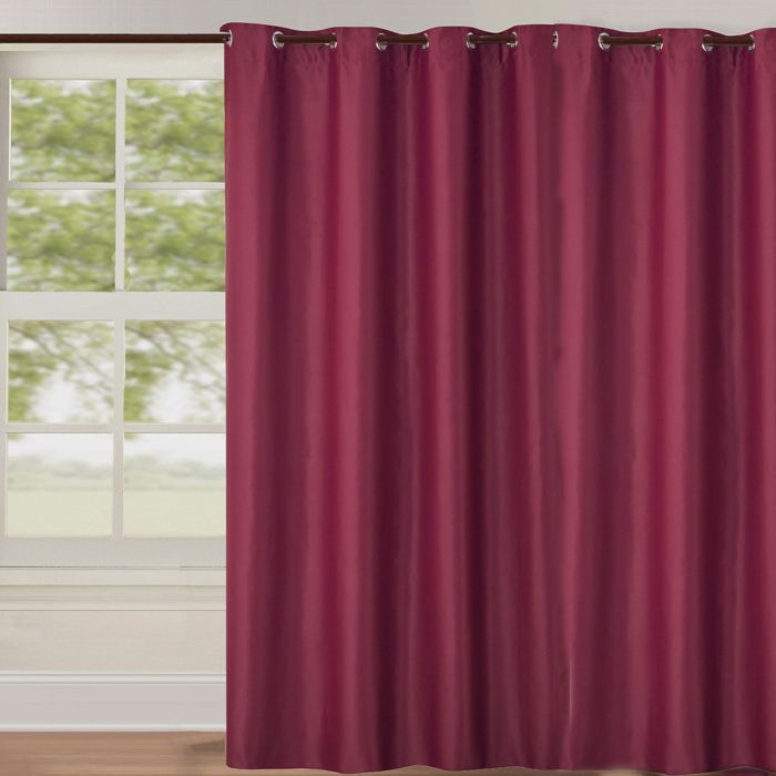 Rideau Occultant Uni Grande Largeur Rouge 240 x 260 cm