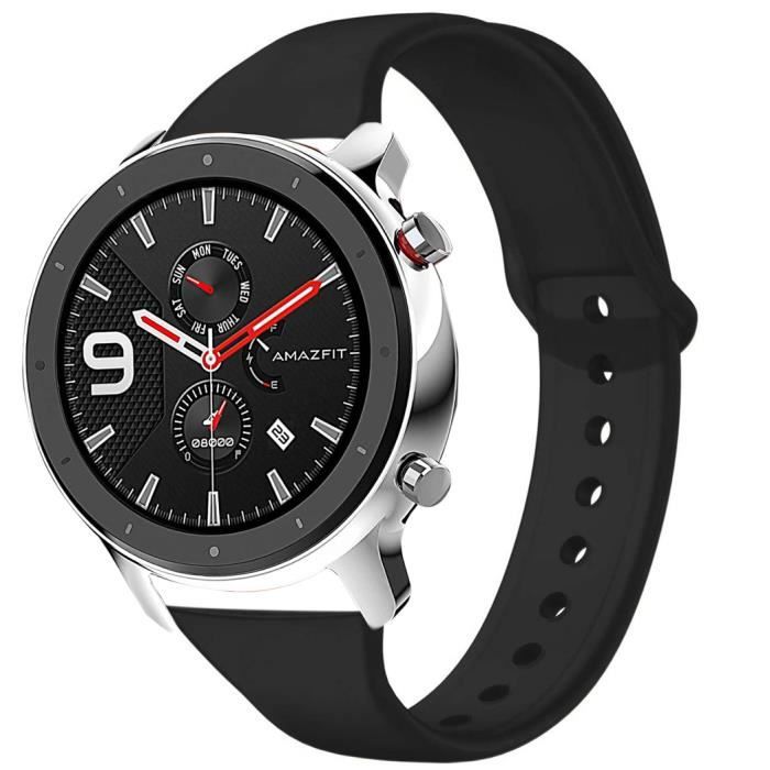 Bracelet silicone pour l'Amazfit GTR - Noir