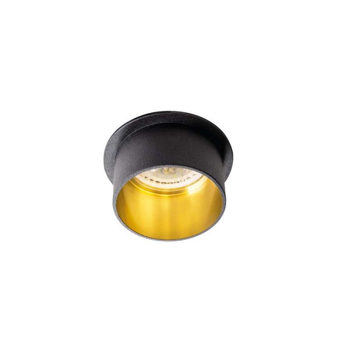 Support de Spot Encastrable Rond SPAG S Noir-Or