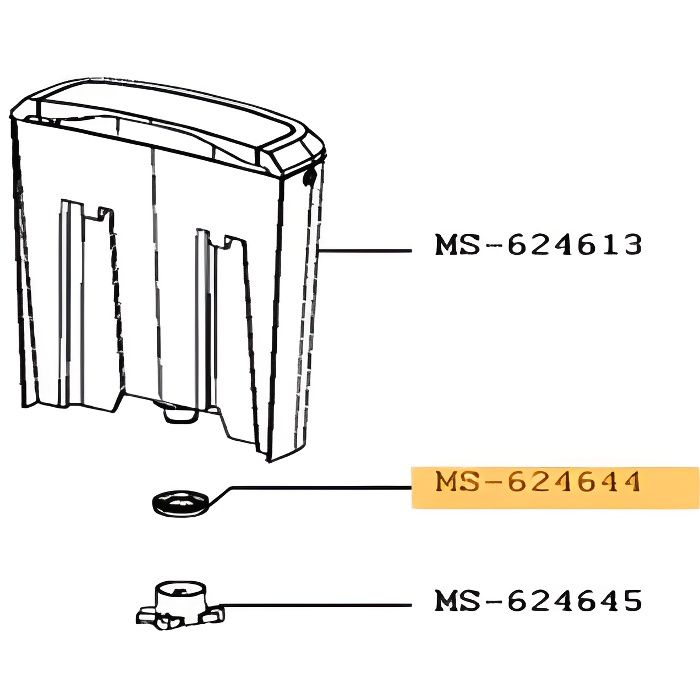 Joint Siege Reservoir Ref MS-624644 Pour PIECES PREPARATION DES BOISSONS PETIT ELECTROMENAGER KRUP