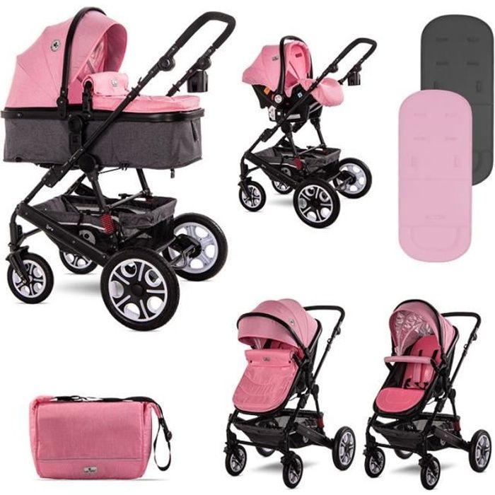 Lorelli Poussette combinée transformable 2 en 1 avec couvre jambes