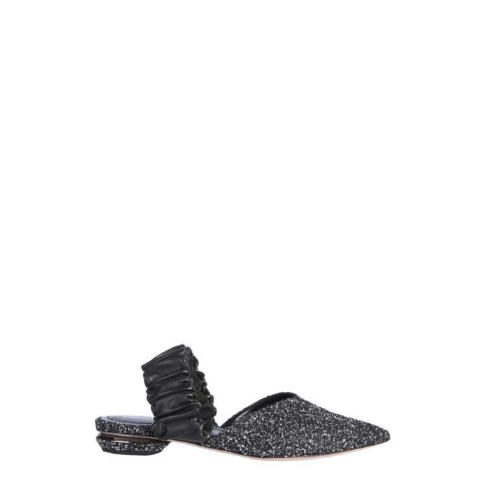 NICHOLAS KIRKWOOD FEMME 902A49TMC5WN1 NOIR CUIR BALLERINES