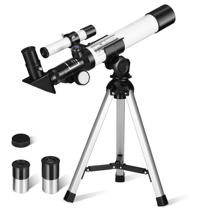 AOMEKIE Télescope Astronomique Pour Enfants - Lunette 40/400 Avec Trépied, Chercheur Et Oculaires Pour Débutants Et Amateurs D'Astronomie