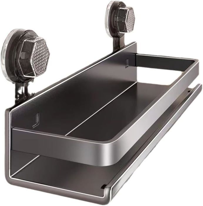 Étagère murale à ventouse 30 cm pour salle de bain et douche – rangement sans perçage installation facile