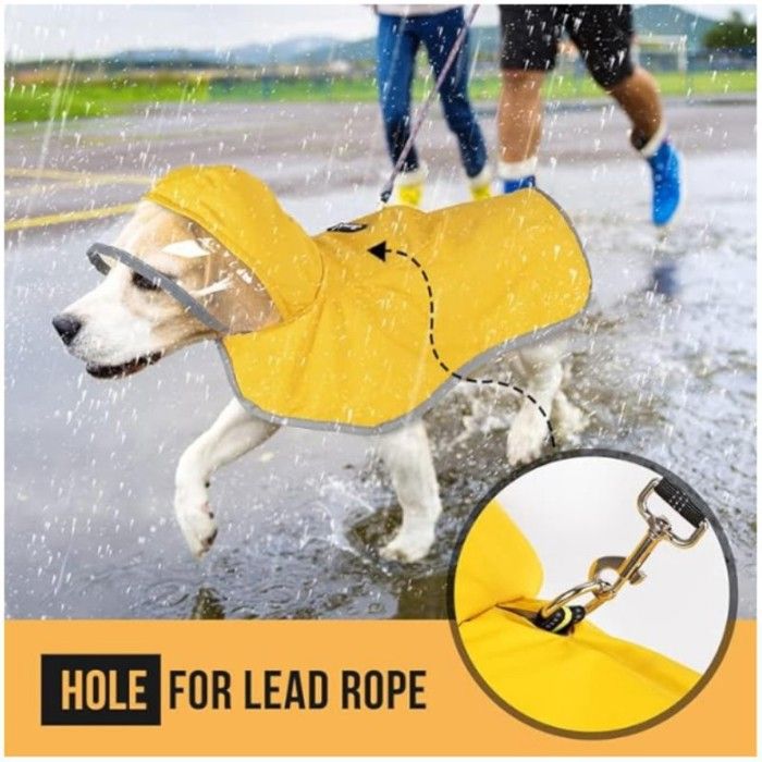 Comparer les prix de ECELEN Manteau de Pluie pour Chien-Veste Imperméable avec CapucheAccessoire de Protection Contre la PluieFacile à Ranger XXL