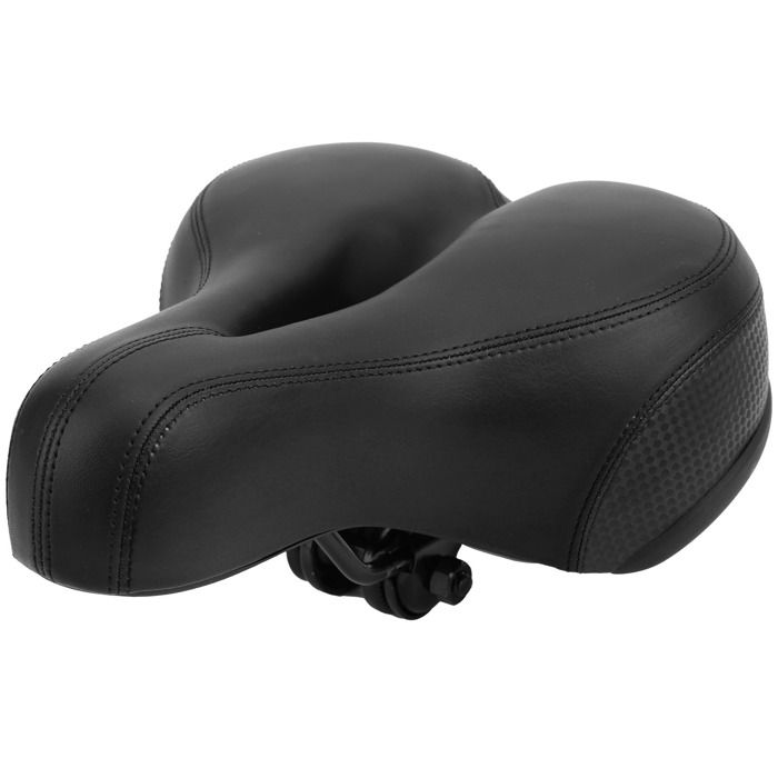 Selle De Vélo De Montagne Riloer - Siège Cuir De Vachette Vintage Avec Ressorts, Noir Classique