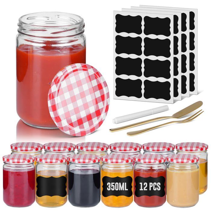 Devitre Lot De 12 Bocaux à Confiture De 330 Ml Avec | WhichOne