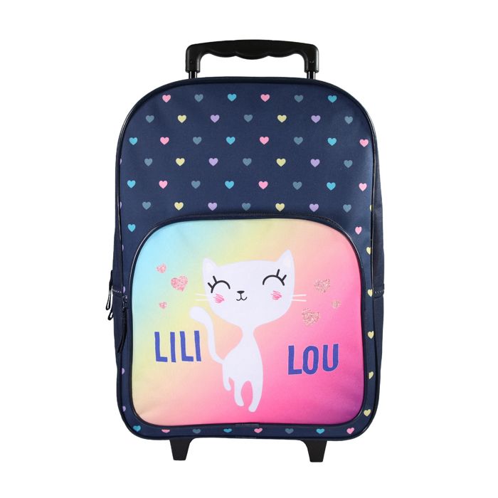 Bagtrotter - Lili Lou - Sac à Dos Scolaire à Roulettes - Marine - 1 Compartiment Zippé - 1 Poche Zippé - Bretelles... Bagtrotter - Lili Lou - Sac à Dos Scolaire à Roulettes - Marine - 1 Compartiment Zippé - 1 Poche Zippé - Bretelles...