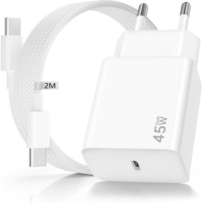 Chargeur Rapide USB-C 20W + Câble 2m – Compatible IPhone 17/16/15, IPad, Protocole PD, Puce De Sécurité - 7