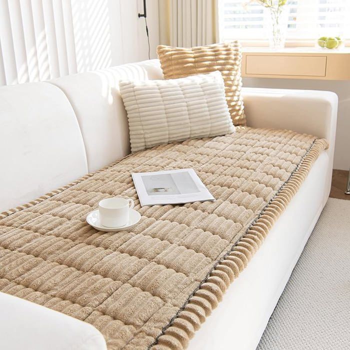 Epais Housse de Canap Lavable Nouveau Velours Doux Universel Housse Canap 2 3 4 70*90cm-Velours Caf