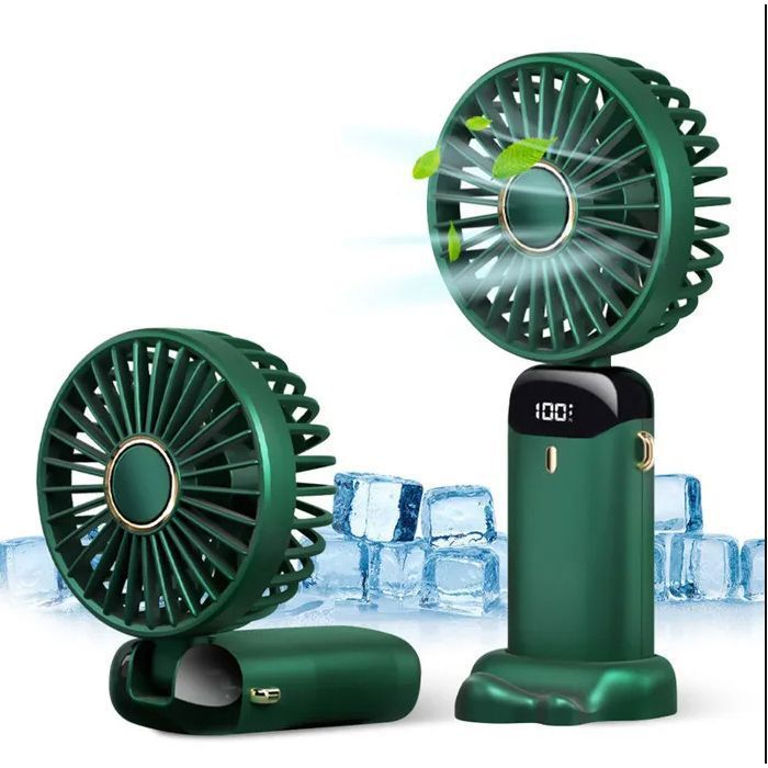 Ventilateur Portatif Rechargeable USB avec Batterie 5000mAh Ventilateur 5 Vitesses Écran à LED Vert - Bghyhyhi