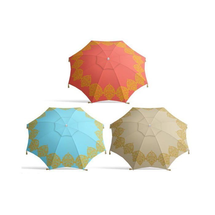 Parasol orientable - BigBuy Garden - 180 cm de diamètre - Multicolore - Inclinaison rotative - Aluminium - Oxford