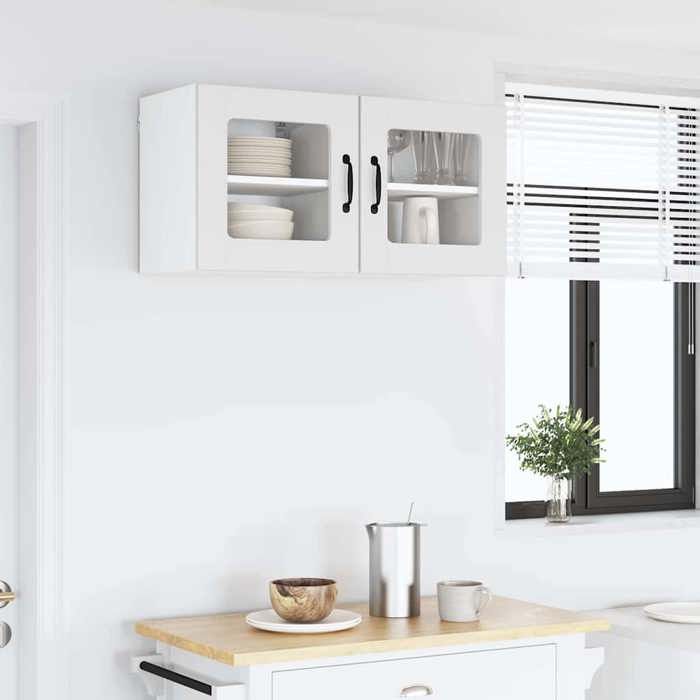 UU*TOP Cabinets de cuisine - Placard mural de cuisine - 2 pièces - desgin moderne - Blanc 40x31x40 cm - CC730