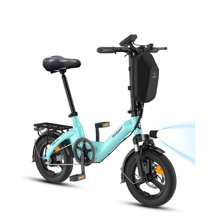 Bodywel T16PRO-HJ Vélo Électrique Pliable – Moteur 250W Batterie 36V 10Ah Autonomie assistée 30-55km Pneus 14 pouces – Bleu