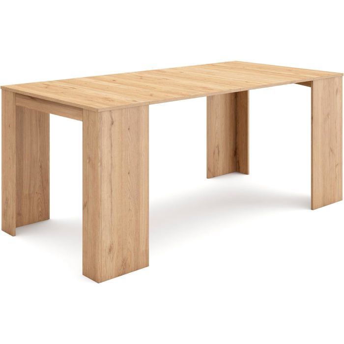 Table Console ExtensibleConsole Meuble180Pour 8 PersonnesTable À MangerStyle ModerneChêne