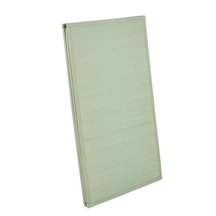 Tatami en Jonc Naturel Pliable Matelas Japonais Futon de Sol Antidérapant Respirant pour Lit Yoga Méditation