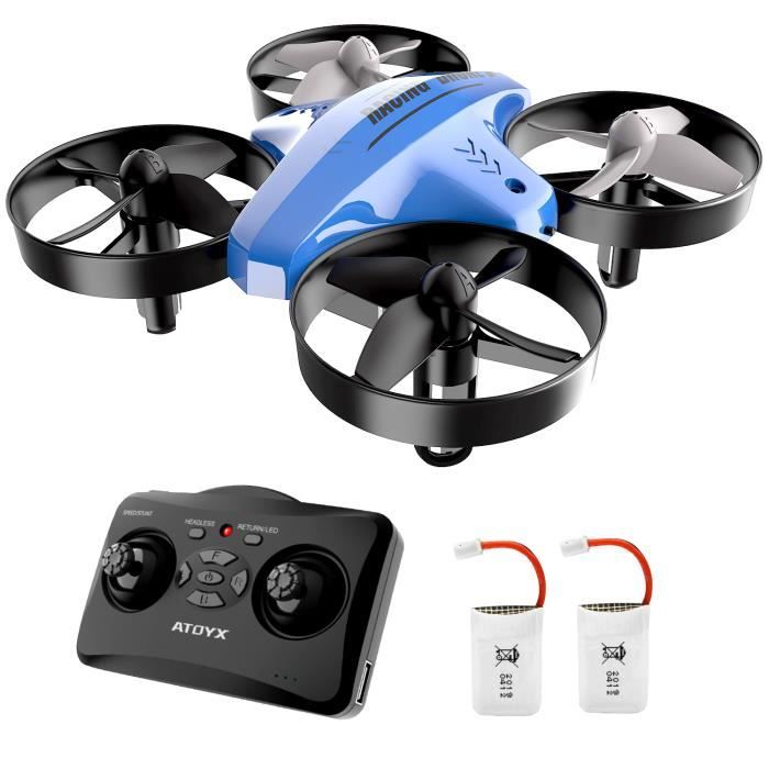Drone Enfant - Mini Drone Quadricoptère et Télécommande, ATOYX AT-66C Bleu  - Cdiscount Jeux - Jouets