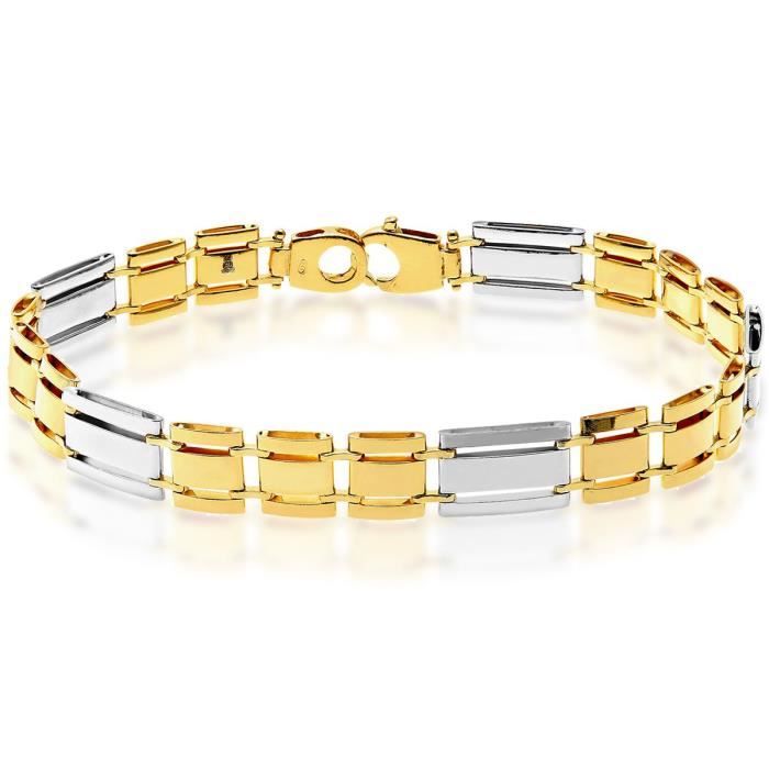 Bracelet Tressé Plaqué Or Jaune – Longueur 20 Cm (Réf. 105) – Occasion