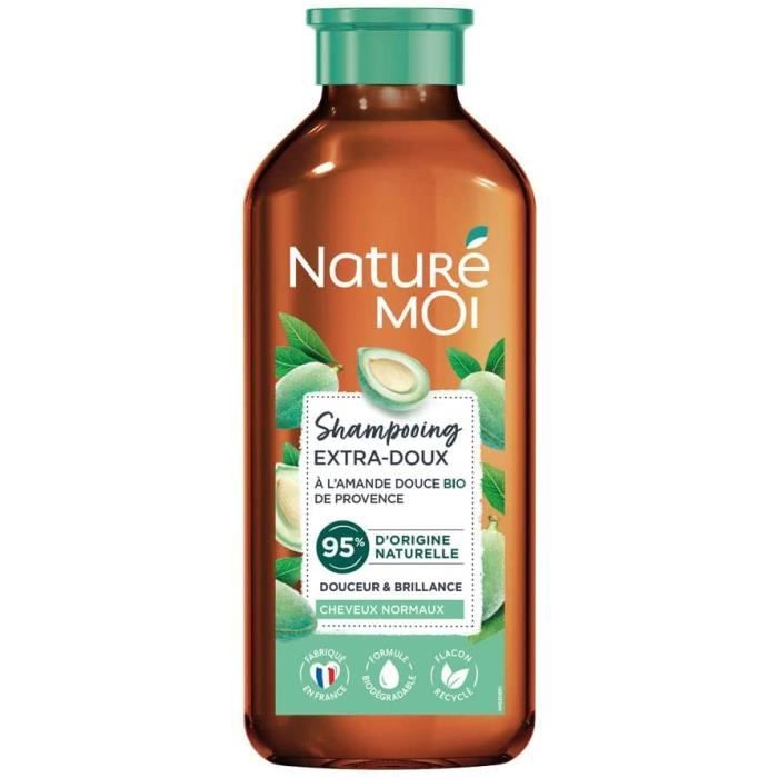 Naturé Moi – Shampooing Extra-Doux À L'extrait D'amande Douce De Provence  Bio – Rend Les Cheveux Doux Et Brillants – 250Ml[183] - Cdiscount Au  Quotidien
