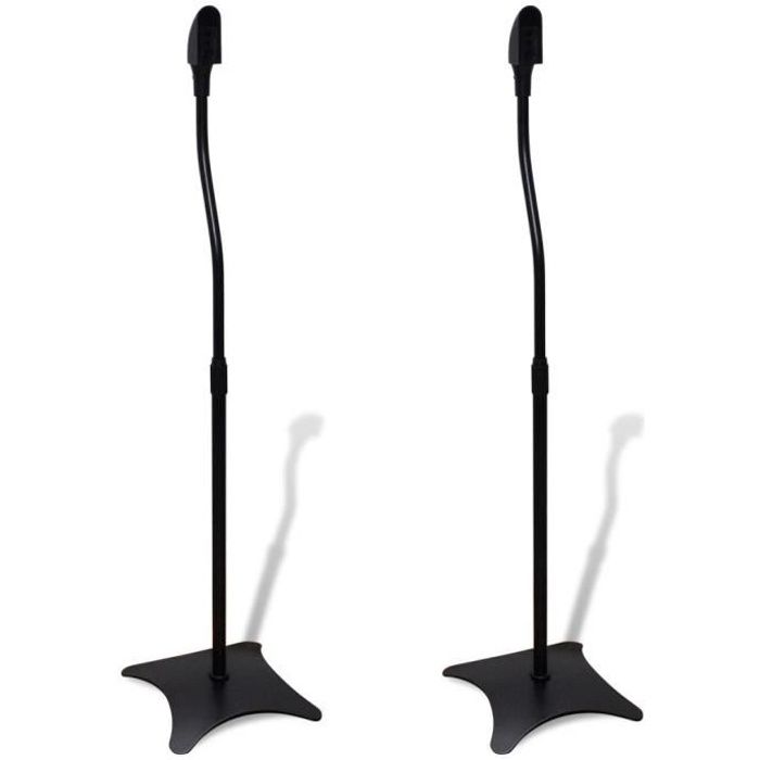 Fixation Enceintes - Support Enceintes Pied D'enceinte Universel 2 Pièces Noir-MAD