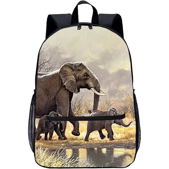 Sac Dos l phant Impression 3D Sac Dos Casual Sac Dos
