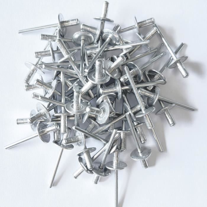 Lot De 1000 Rivets Pop Acier à Grande Bride Tête Dôme 3/16 X 5/8 - Marque Fastenere