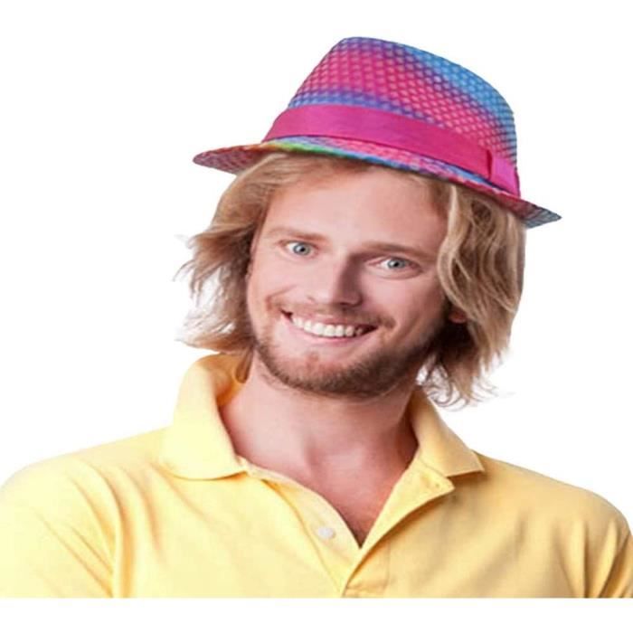 Chapeaux De Déguisement Pour Adultes - Dress Up Chapeau Fedora Sequin  D'arc-en-ciel - Cdiscount Prêt-à-Porter