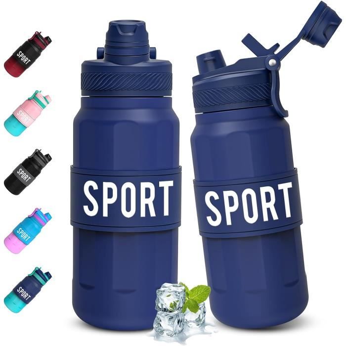 Gourde Sport 750 ml ANTI FUITES avec Paille, Bouteille D'eau en Plastique  Durable et Sans BPA - Pour Enfants, Ecole et Adultes (Noir) : :  Sports et Loisirs