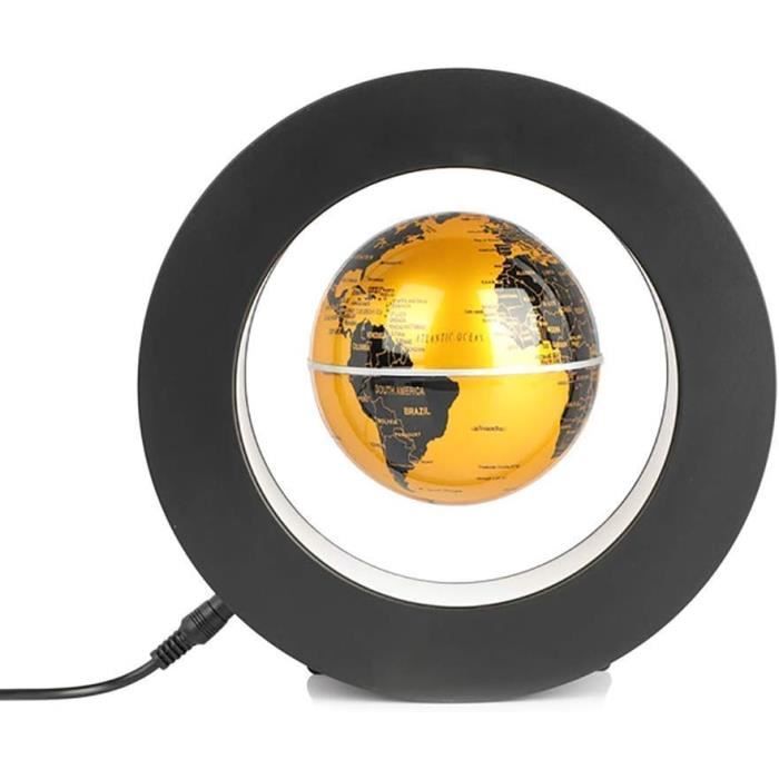 Globe Flottant Magnétique, Carte Du Monde En Lévitation Rotative Avec