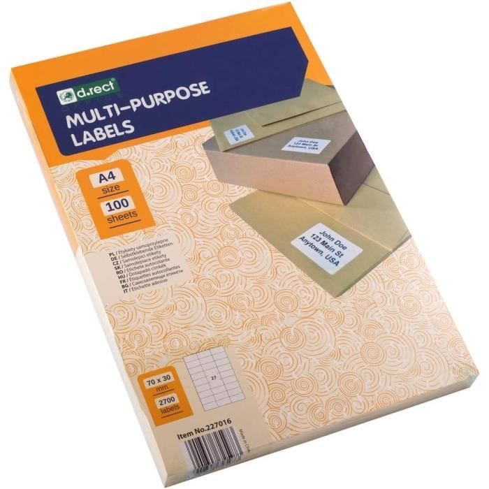 Affichesstore Lot De 65 Étiquettes Confiure – 30 Ronds 50mm + Bandes – Fond Blanc Inscriptible, Made In France