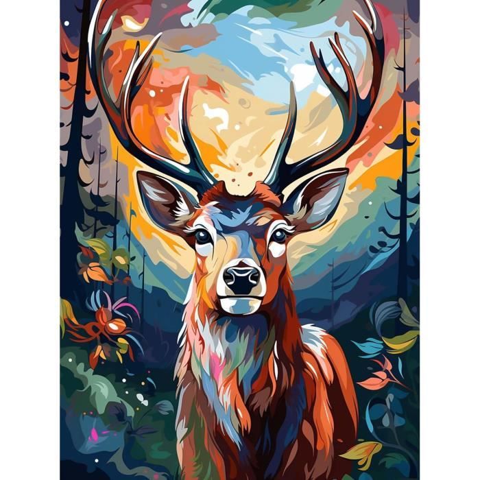 Kit De Peinture Diamant 5D Cerf 12*16 Pouces Pleine Perçage