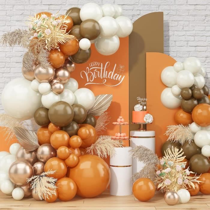 Ballons Foil Happy Halloween 16 Pouces - Bannière Aluminium Noir Et Orange Pour Décoration De Fête - 5