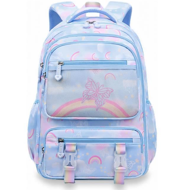 Sac à Dos Scolaire Fille Amythe 2025 – Cartable Collège Lycée, Grande Capacité 15,6″, Poche Antivol, Rose