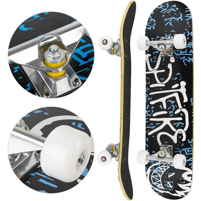 Skateboard Pro Complet Deck en érable 7 Plis Planche complète Standard
