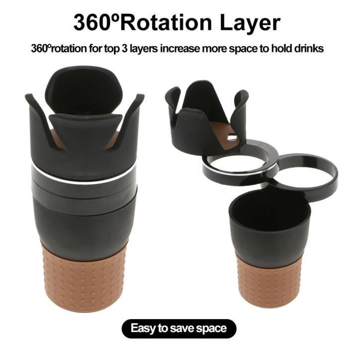 Noir Porte-gobelet réglable pour moto Pour bouteille de moto 