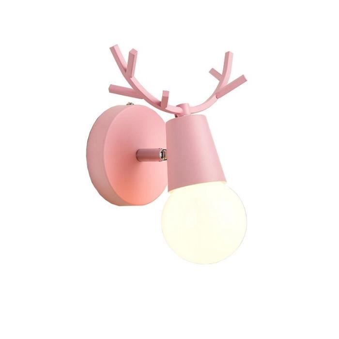 Rose Mode Chambre De Bebe Tete De Cerf Appliques Murales Creatif Chambre Des Enfants Salon Couloir Balcon Les Bois Applique Achat Vente Rose Mode Chambre De Bebe Cdiscount