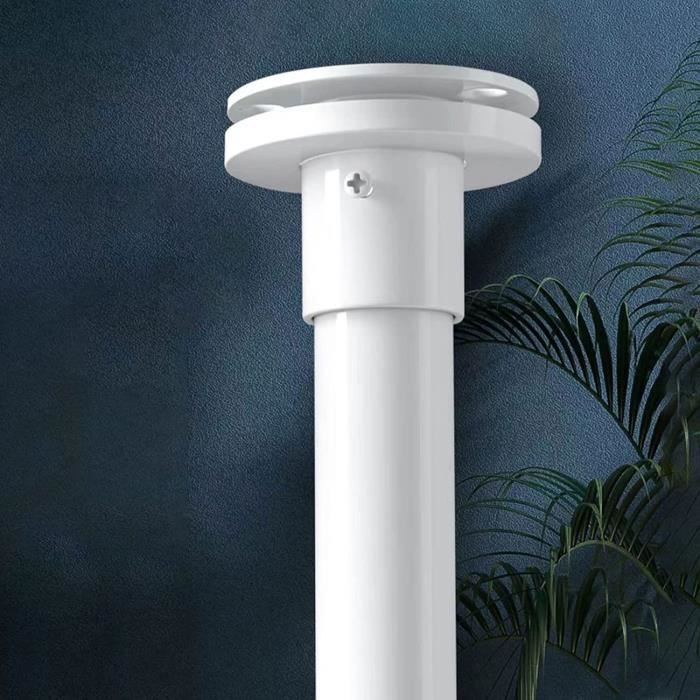 Tringle à Rideau Télescopique Argentée 45-369cm - Métal Solide - Pour Fenêtres 40-364cm