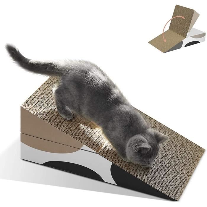 Griffoir Interactif Pour Chat En Carton - Pliable, Transformable, Avec Cloche - Jouet Anti-rayures, Forme Multiple - 9