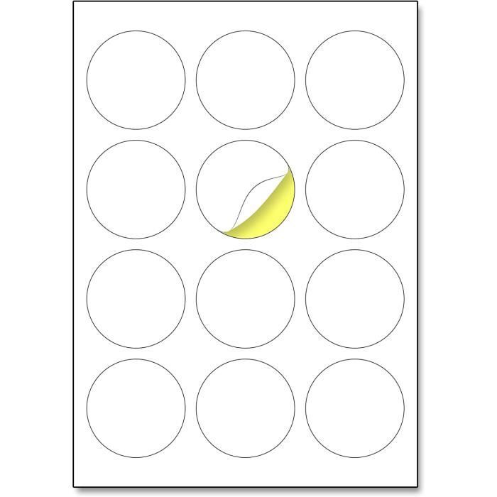 Étiquettes Autocollantes A4 à Imprimer - 600 étiquettes (70x36 Mm), Blanc Mat - Compatible Jet D'encre/laser, écriture Main - Pour Organisation Bureau, Maison - 8