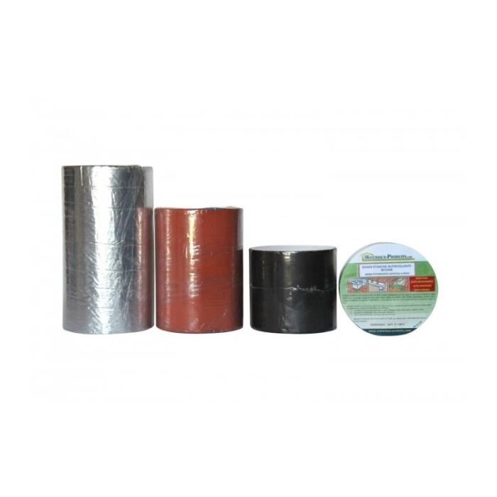 Bande d'étanchéité toiture bitume autocollante - 15 cm X 10 m Gris plomb - MATPRO