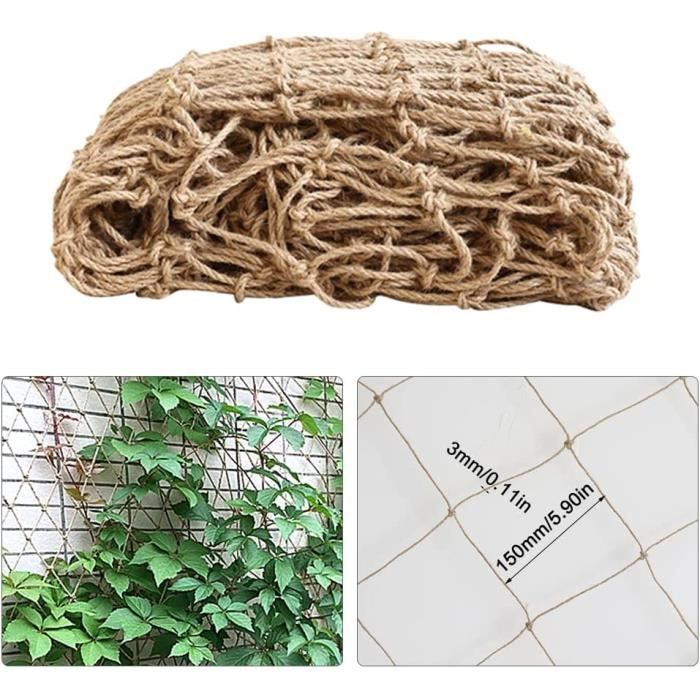 Filet Treillis Jardin 2x3m - Support Plantes Grimpantes Légumes (Maillage 10x10cm)